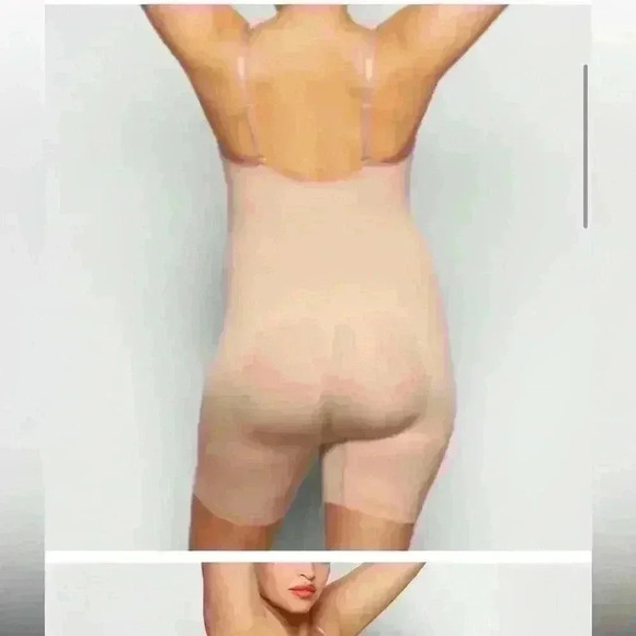 SKIMS NWOB-Sculpting Mid-Thigh Maternity Compression Bodysuit Size 4x/5x - Picture 3 of 9